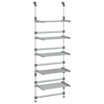 vidaXL Tendedero para balcón aluminio 89x25x(60-95) cm