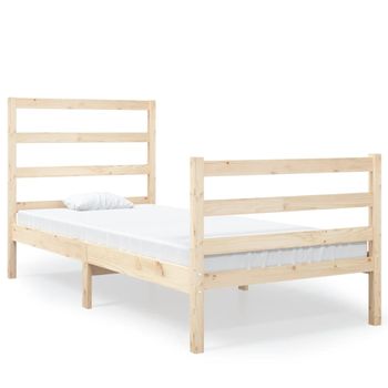 Estructura De Cama Madera Maciza De Pino 75x190 Cm Vidaxl