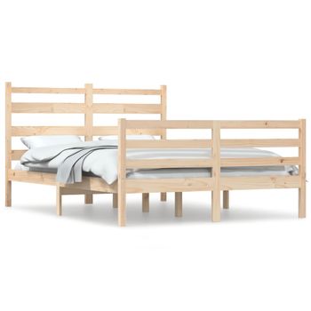 Estructura De Cama Madera Maciza De Pino 120x200 Cm Vidaxl