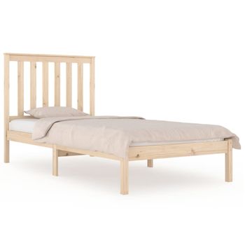 Estructura De Cama Madera Maciza De Pino 100x200 Cm Vidaxl