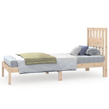 Estructura De Cama Madera Maciza De Pino 75x190 Cm Vidaxl