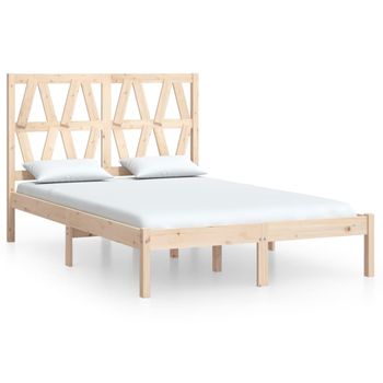 Estructura De Cama De Madera Maciza De Acacia 160x200 Cm con Ofertas en  Carrefour