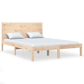 Estructura De Cama Madera Maciza De Pino 120x200 Cm Vidaxl