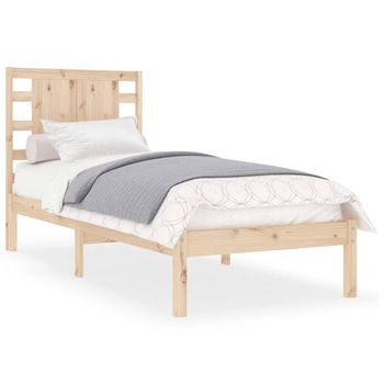 Estructura De Cama Madera Maciza 90x190 Cm Vidaxl