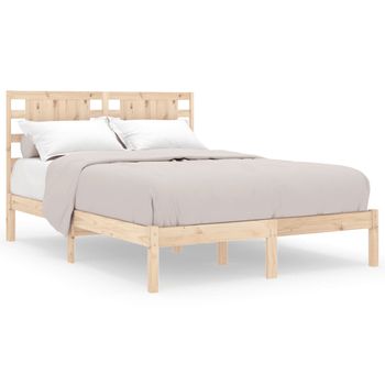 Estructura De Cama Madera Maciza 120x190 Cm Vidaxl