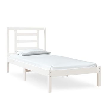 Estructura De Cama Madera Maciza Individual Blanco 75x190 Cm Vidaxl