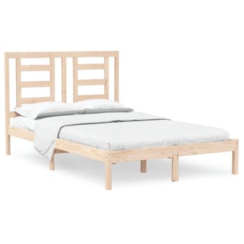 Estructura De Cama Madera Maciza 120x190 Cm Vidaxl