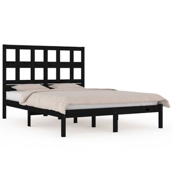 Estructura De Cama De Matrimonio Gris Cemento 135x190 Cm Vidaxl con Ofertas  en Carrefour