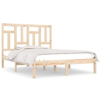 Estructura De Cama Madera Maciza De Pino 120x200 Cm Vidaxl