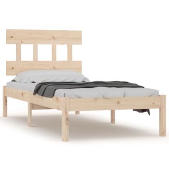 Estructura De Cama De Madera Maciza 100x200 Cm Vidaxl