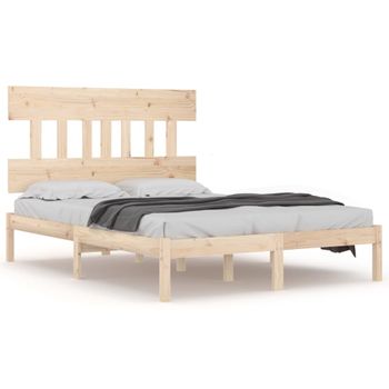 Estructura De Cama Madera Maciza 180x200 Cm Vidaxl