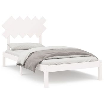 Estructura De Cama De Madera Maciza 100x200 Cm Vidaxl