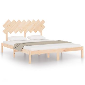 Estructura De Cama De Madera Maciza De Pino 160x200 Cm Vidaxl