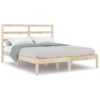 Estructura De Cama De Matrimonio Madera Maciza 135x190 Cm Vidaxl