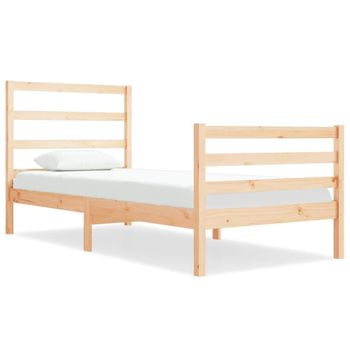 Estructura De Cama Madera Maciza De Pino 90x190 Cm Vidaxl