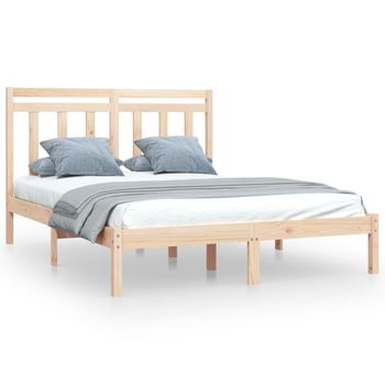 Estructura De Cama Madera Maciza 120x190 Cm Vidaxl