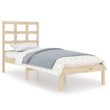 Estructura De Cama Madera Maciza 75x190 Cm Vidaxl