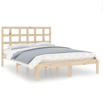 Estructura De Cama Madera Maciza 180x200 Cm Vidaxl