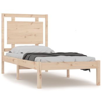 Estructura De Cama Madera Maciza 75x190 Cm Vidaxl