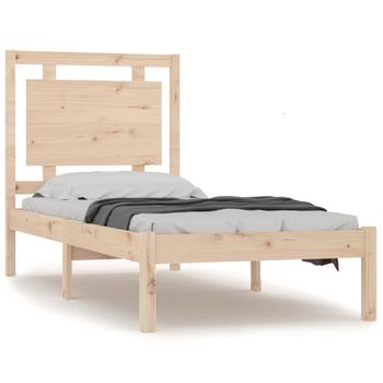 Estructura De Cama Madera Maciza 90x190 Cm Vidaxl