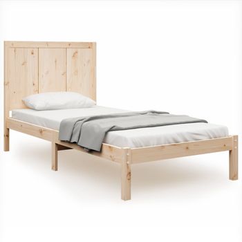 Estructura De Cama Madera Maciza De Pino 75x190 Cm Vidaxl