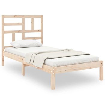 Estructura De Cama Madera Maciza 100x200 Cm Vidaxl