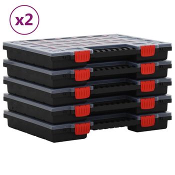 Cajas De Accesorios 10 Unidades Polipropileno 40x30x5 Cm Vidaxl