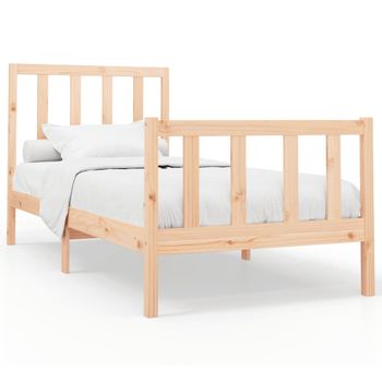 Estructura De Cama Madera Maciza De Pino 100x200 Cm Vidaxl