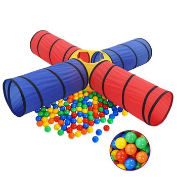 Túnel De Juegos Para Niños Con 250 Bolas Multicolor Vidaxl