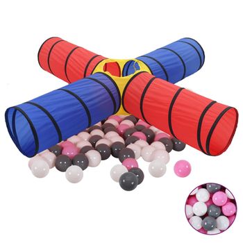 Túnel De Juegos Para Niños Con 250 Bolas Multicolor Vidaxl