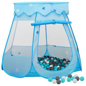 Tienda De Juegos Para Niños Con 250 Bolas Azul 102x102x82 Cm Vidaxl