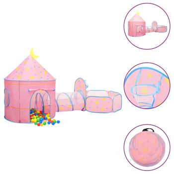 Tienda De Juegos Para Niños Con 250 Bolas Rosa 301x120x128 Cm Vidaxl