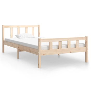 Estructura De Cama Madera Maciza 100x200 Cm Vidaxl