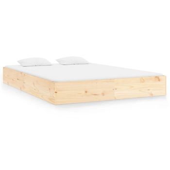 Estructura De Cama Madera Maciza 180x200 Cm Vidaxl