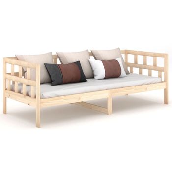 Sofá Cama Madera Maciza De Pino 80x200 Cm Vidaxl