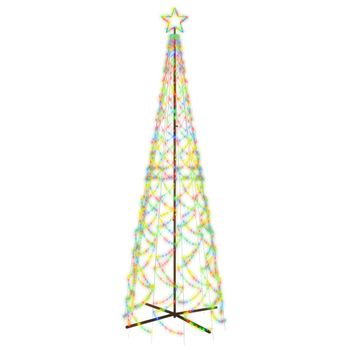 Árbol De Navidad Cónico 500 Led De Colores 100x300 Cm Vidaxl