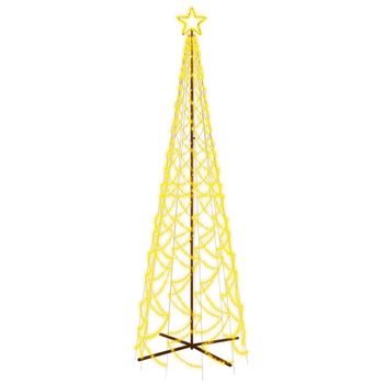 Árbol De Navidad Cónico 500 Led Blanco Cálido 100x300 Cm Vidaxl