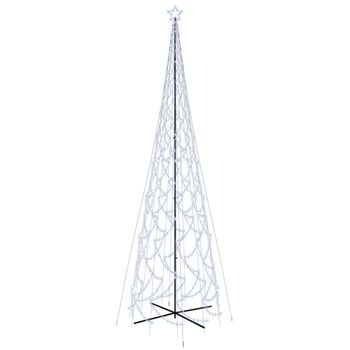 Árbol De Navidad Cónico 3000 Led Blanco Frío 230x800 Cm Vidaxl