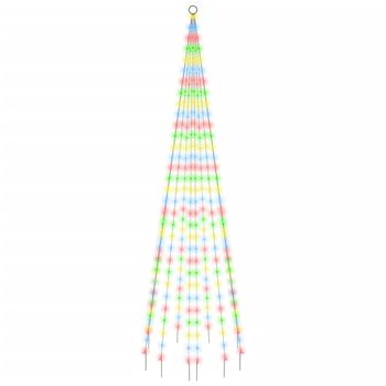 Árbol De Navidad En Asta De Bandera 310 Led De Colores 300 Cm Vidaxl