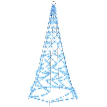 Árbol De Navidad En Asta De Bandera 200 Led Azul 180 Cm Vidaxl