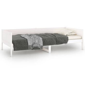 Sofá Cama Madera Maciza De Pino Blanco 90x200 Cm Vidaxl