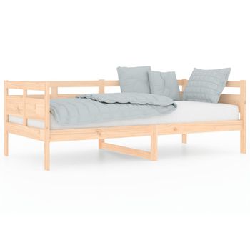 Sofá Cama Madera Maciza De Pino 90x190 Cm Vidaxl