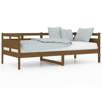 Sofá Cama De Madera Maciza De Pino Marrón Miel 90x190 Cm Vidaxl