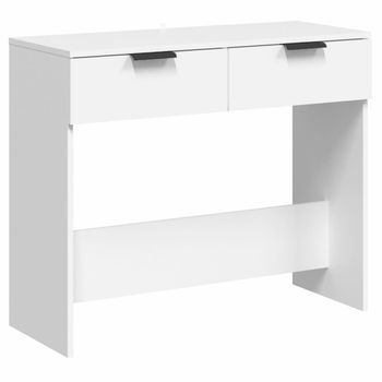 Mesa Consola De Madera Contrachapada Blanco 90x36x75 Cm Vidaxl