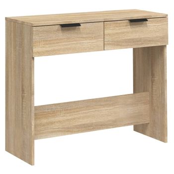 Mesa Consola De Madera Contrachapada Roble Sonoma 90x36x75 Cm Vidaxl