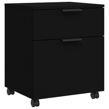 Cajonera Con Ruedas 41x28x69cm - Negro con Ofertas en Carrefour