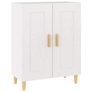 Aparador De Madera Contrachapada Blanco 69,5x34x90 Cm Vidaxl