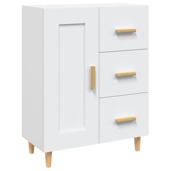 Aparador De Madera Contrachapada Blanco 69,5x34x90 Cm Vidaxl