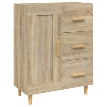 Aparador De Madera Contrachapada Roble Sonoma 69,5x34x90 Cm Vidaxl