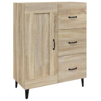 Aparador De Madera Contrachapada Roble Sonoma 69,5x34x90 Cm Vidaxl